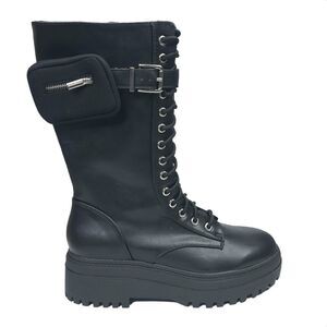 Wild Pair Shanonn Zip Pocket Lace Up Combat Boots - Size 7.5